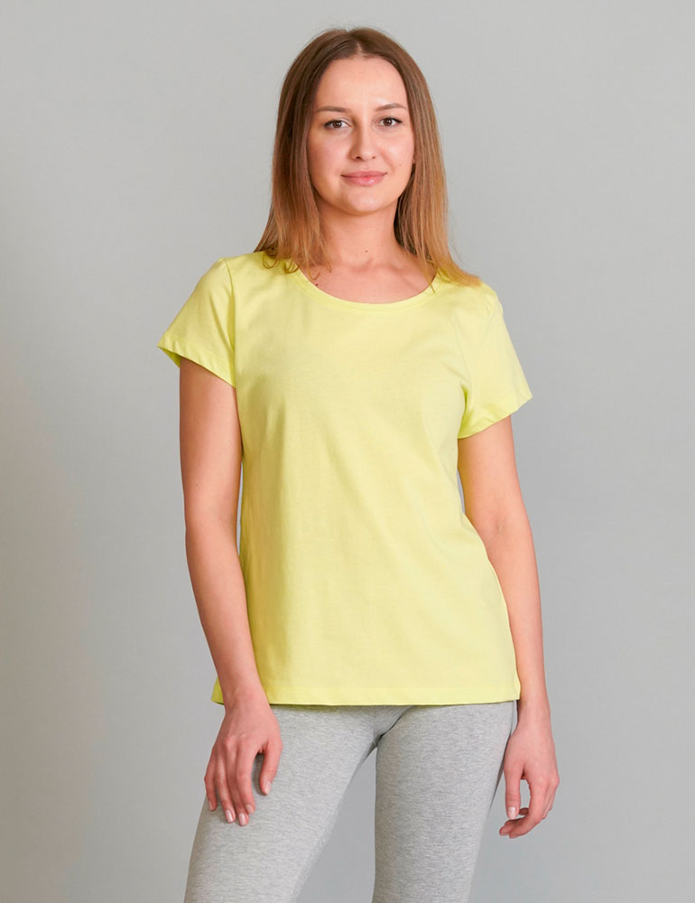 T-shirt with round collar