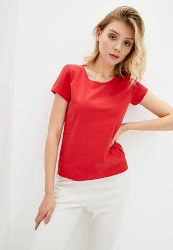 T-shirt with round collar